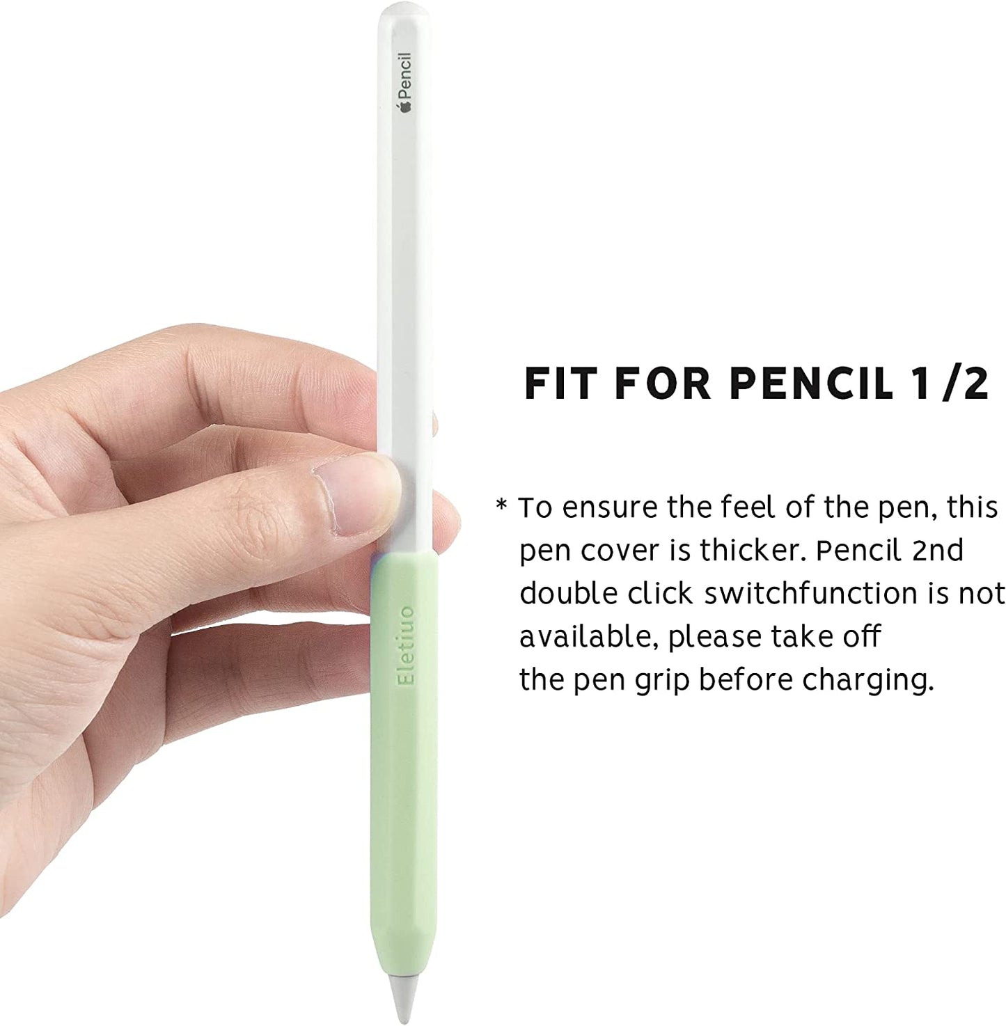 3 Sizes Silicone Grip Holder Protective Skin Sleeve Cover Case Accessories,Compatible with Apple Pencil 1St / 2Nd Gen, for Ipad Pro 9.7"/10.5"/11" /12.9",Mint Green (S, M, L)  Litumfen   