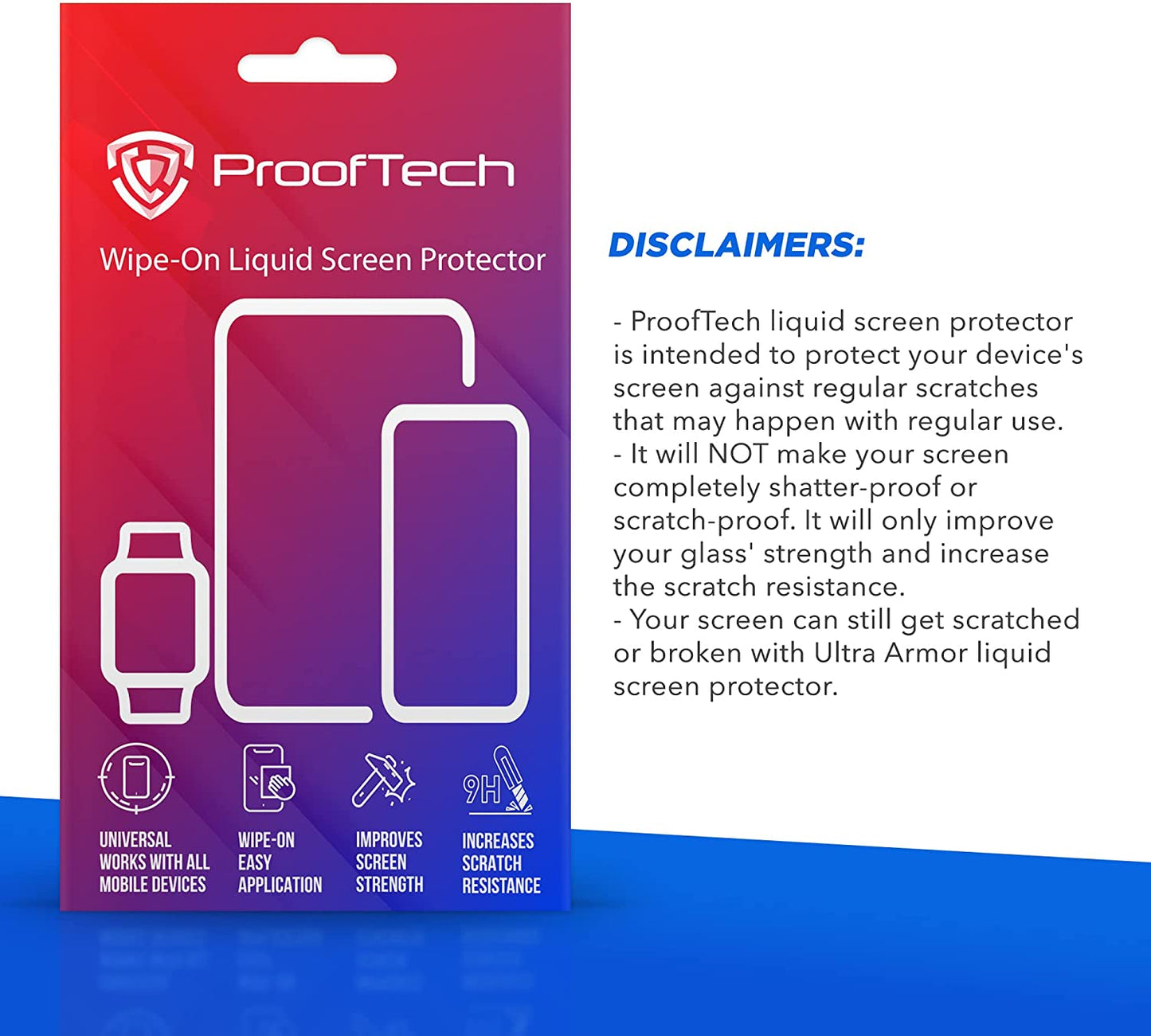 Phone Scratch Remover and Cracked Repair Liquid by Prooftech Liquid Glass Screen Protector for All Smartphones Tablets and Watches (2 Pack)  ProofTech   