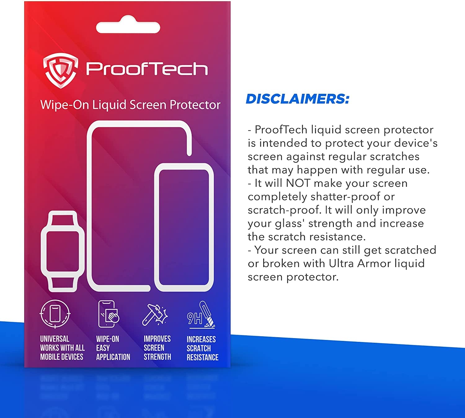Phone Scratch Remover and Cracked Repair Liquid by Prooftech Liquid Glass Screen Protector for All Smartphones Tablets and Watches (2 Pack)  ProofTech   