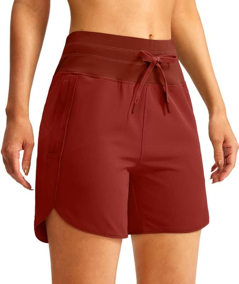 YYV Women'S 5" Running Athletic Shorts High Waisted Lightweight Workout Shorts for Women with Zipper Pockets  YYV Savannah XX-Large 