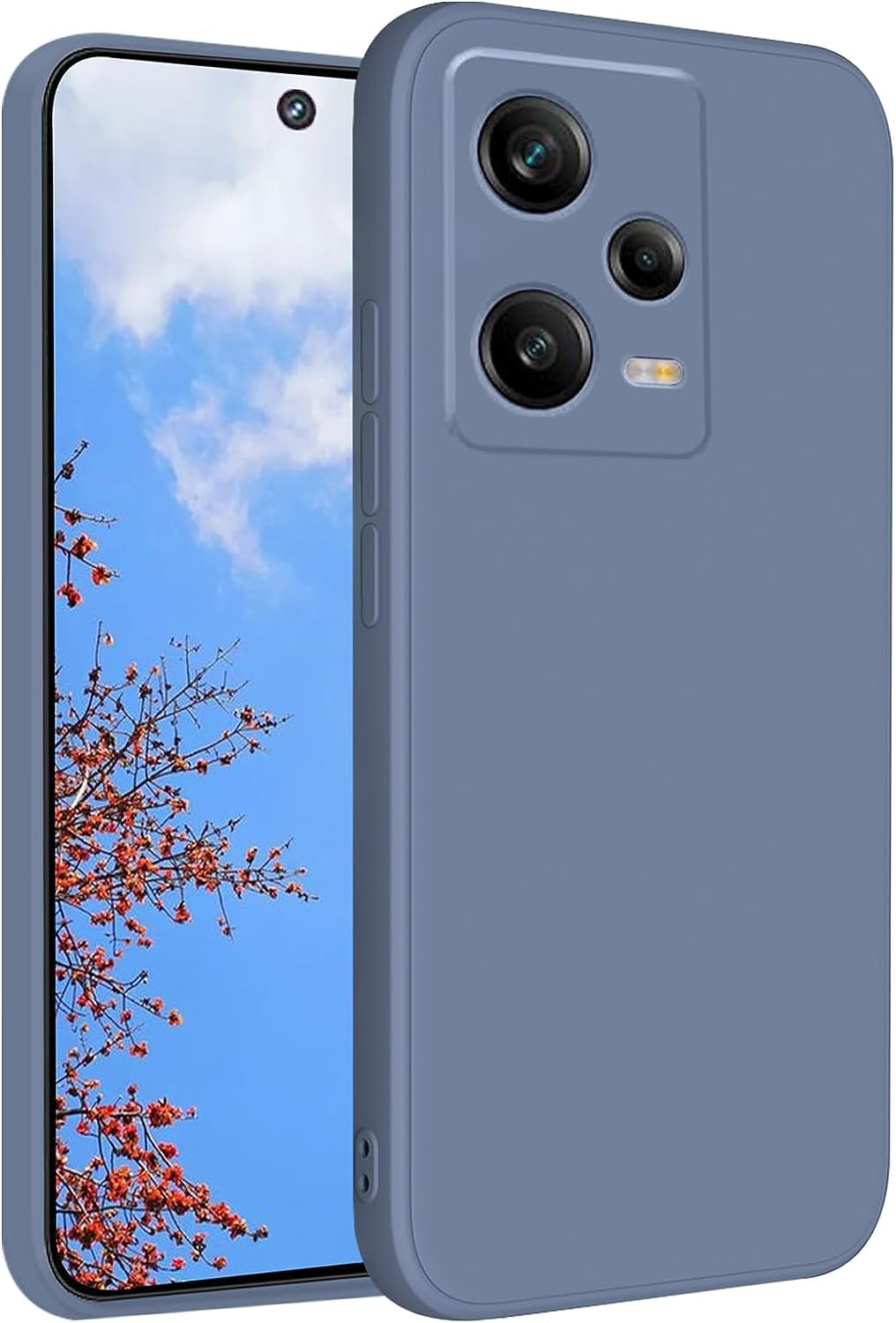 Yarxiawin Compatible with Xiaomi Redmi Note 12 Pro Case Silicone Purple, Xiaomi Redmi Note 12 Pro Phone Case Silicone Soft Thin Case Anti-Fingerprint Shockproof Cover (Black)  Yarxiawin Gray  