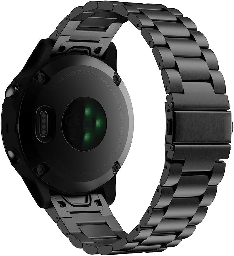 Moko Band Compatible with Garmin Fenix 5 Quick Fit 22Mm Watch Band, Stainless Steel Replacement Strap Fit Fenix 5/Fenix 5 Plus/Forerunner 935/945/Instinct/Approach S60(Not Fit Fenix 5X/5S)  MoKo   