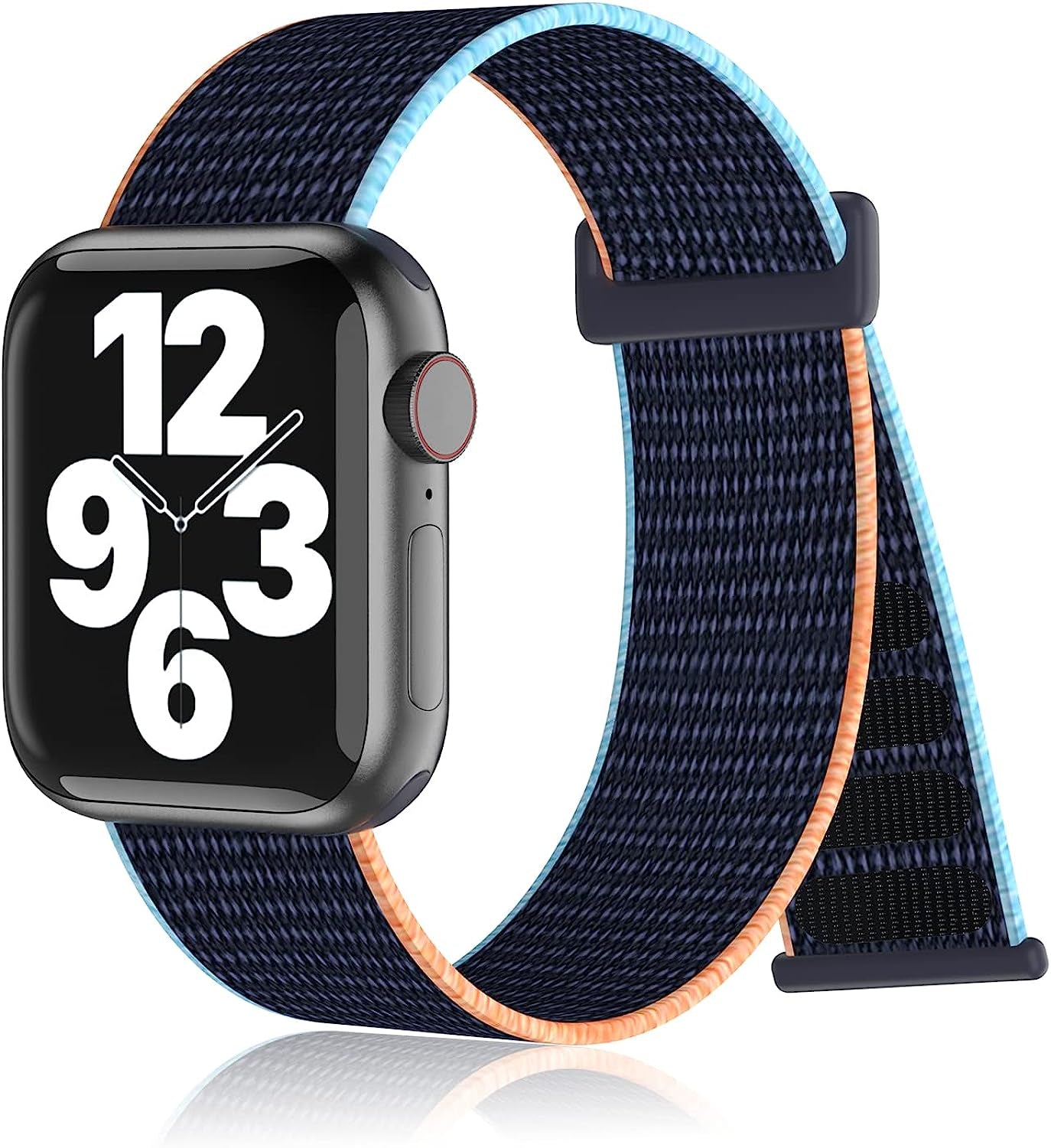 Nylon Sport Loop Bands Compatible with Apple Watch Band for Women Men, Stretchy Elastic Braided Replacement Straps for Iwatch Series 6 7 5 4 3 2 1 SE  N-Hocezyg   
