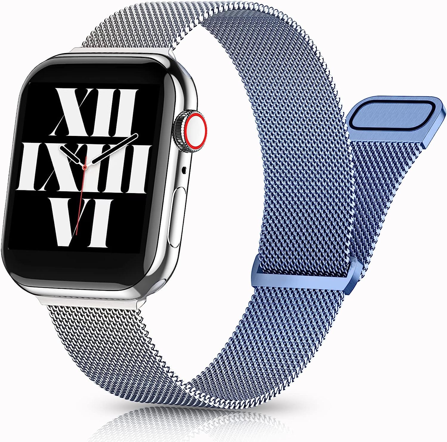 Rabini Magnetic Bands Compatible with Apple Watch Band 40Mm Women 38Mm 41Mm 42Mm 44Mm 45Mm 49Mm Men, Stainless Steel Mesh Metal Adjustable Sport Strap Wristband Iwatch Series 8 7 6 5 4 3 2 1 SE Ultra  Rabini Gradient Blue 38mm/40mm/41mm 