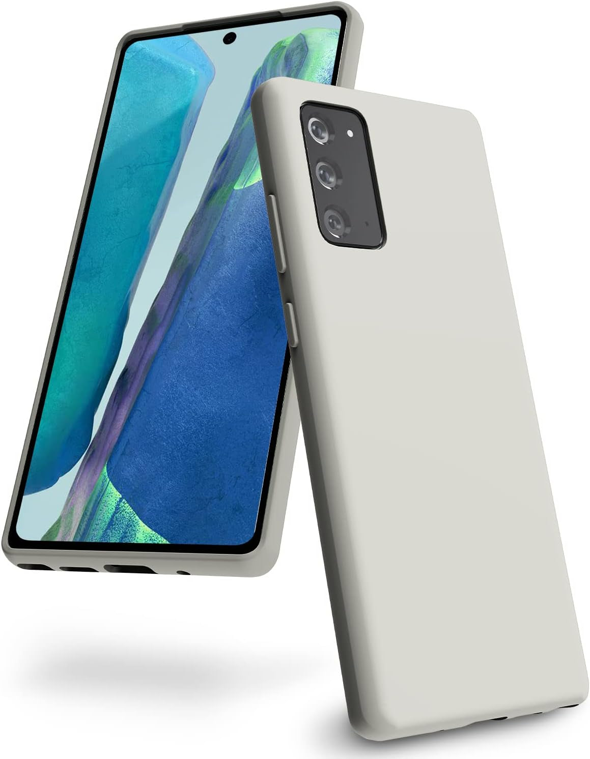 GOOSPERY Liquid Silicone Case for Galaxy Note 20 (6.7 Inches - 2020) Silky-Soft Touch Full Body Protection Shockproof Cover Case with Soft Microfiber Lining - Black  GOOSPERY Stone  