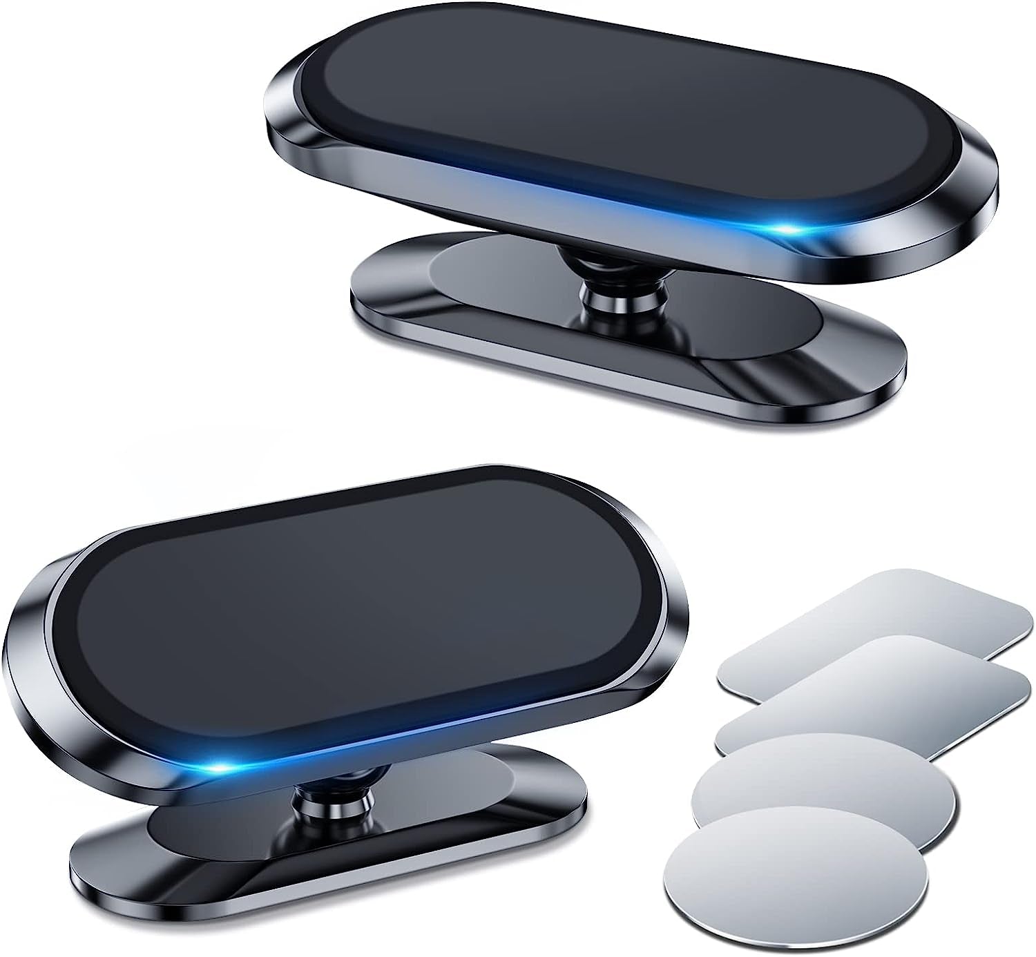 [2-Pack] Magnetic Phone Mount for Car, FONKEN Car Phone Holder Mount [Stronger 8X Magnets] 360°Rotation Universal Dashboard Phone Holder Magnetic Car Mount for Iphone 13/12 Pro, Samsung, LG All Phones  FONKEN Black  