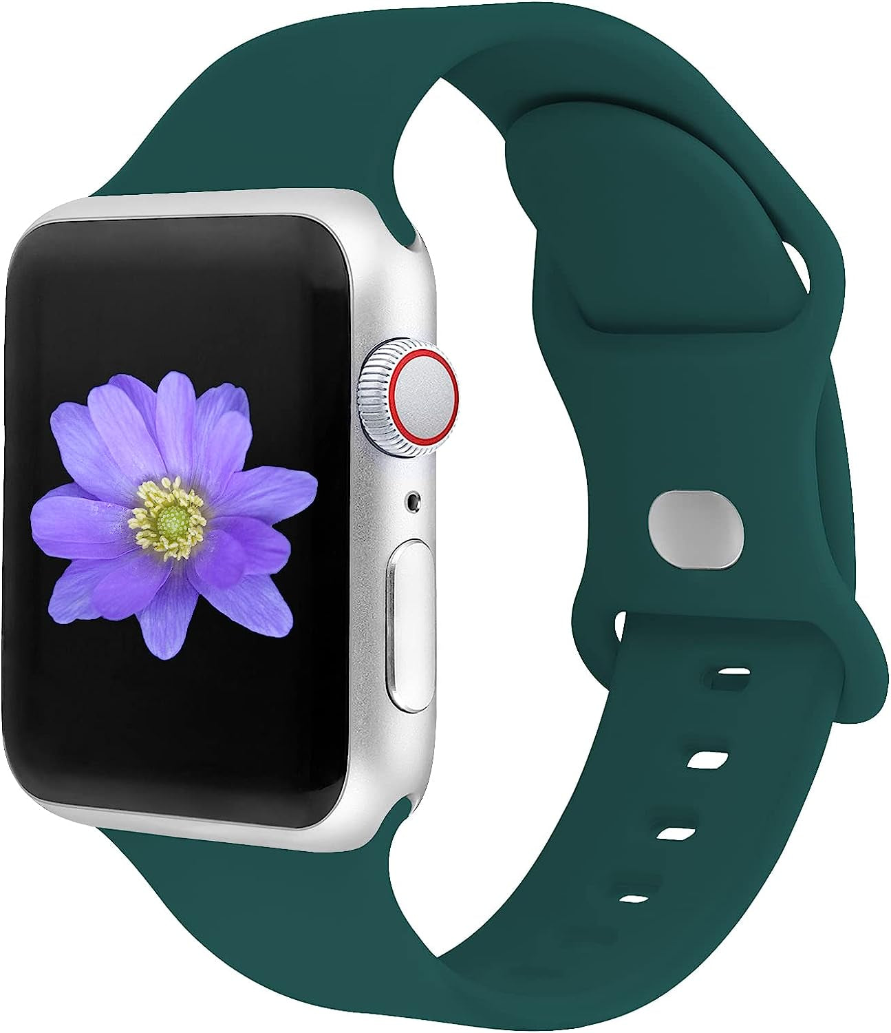 Cindgress Sport Bands Compatible with 42Mm 44Mm 45Mm 41Mm 38Mm 40Mm Apple Watch Bands for Women Men,Compatible with Soft Silicone Apple Watch Series 6 Bands for Women Men Series SE 8 7 6 5 4 3 2 1 Pack  Cindgress Emerald Green 38mm/40mm/41mm M/L 
