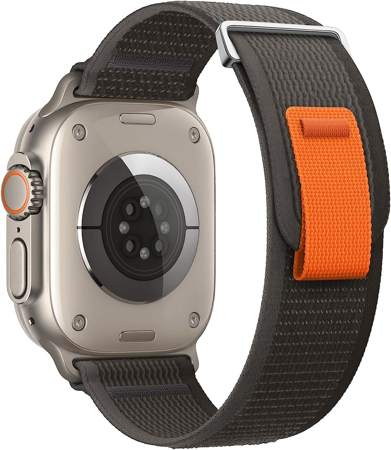 DXJKDZA Compatible with Apple Watch Ultra Band 49Mm 45Mm 44Mm 42Mm 41Mm 40Mm 38Mm for Women Men, Trail Loop Band Soft Nylon Sport Loop Strap for Iwatch Series Ultra 8 7 6 5 4 3 2 1 SE  DXJKDZA Black&Gray 42mm/44mm/45mm/49mm 