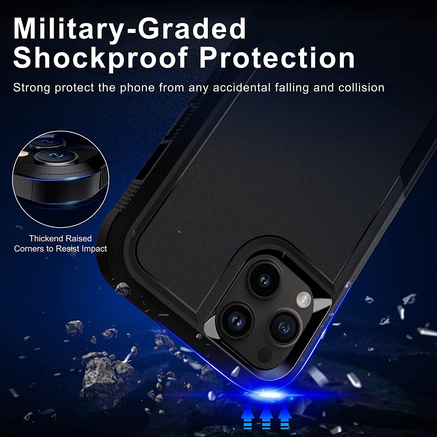 BOJEEL for Iphone 14 Pro Max Case, Dual Layer Full-Body Shockproof Case Cover Compatiable with Iphone 14 Pro Max 6.7 Inch(Black)  Fab-chain Service Co., Ltd.   