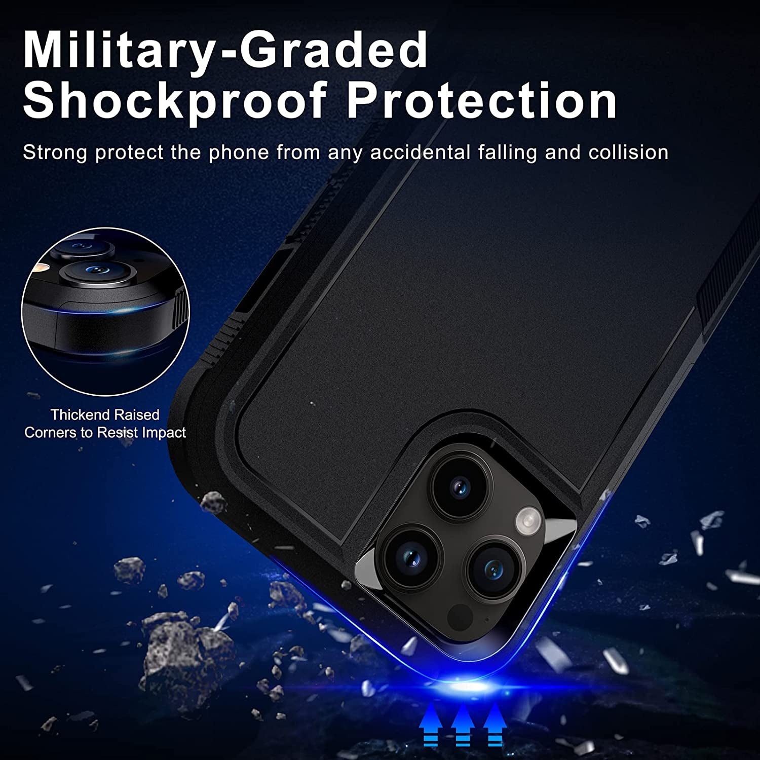 BOJEEL for Iphone 14 Pro Max Case, Dual Layer Full-Body Shockproof Case Cover Compatiable with Iphone 14 Pro Max 6.7 Inch(Black)  Fab-chain Service Co., Ltd.   