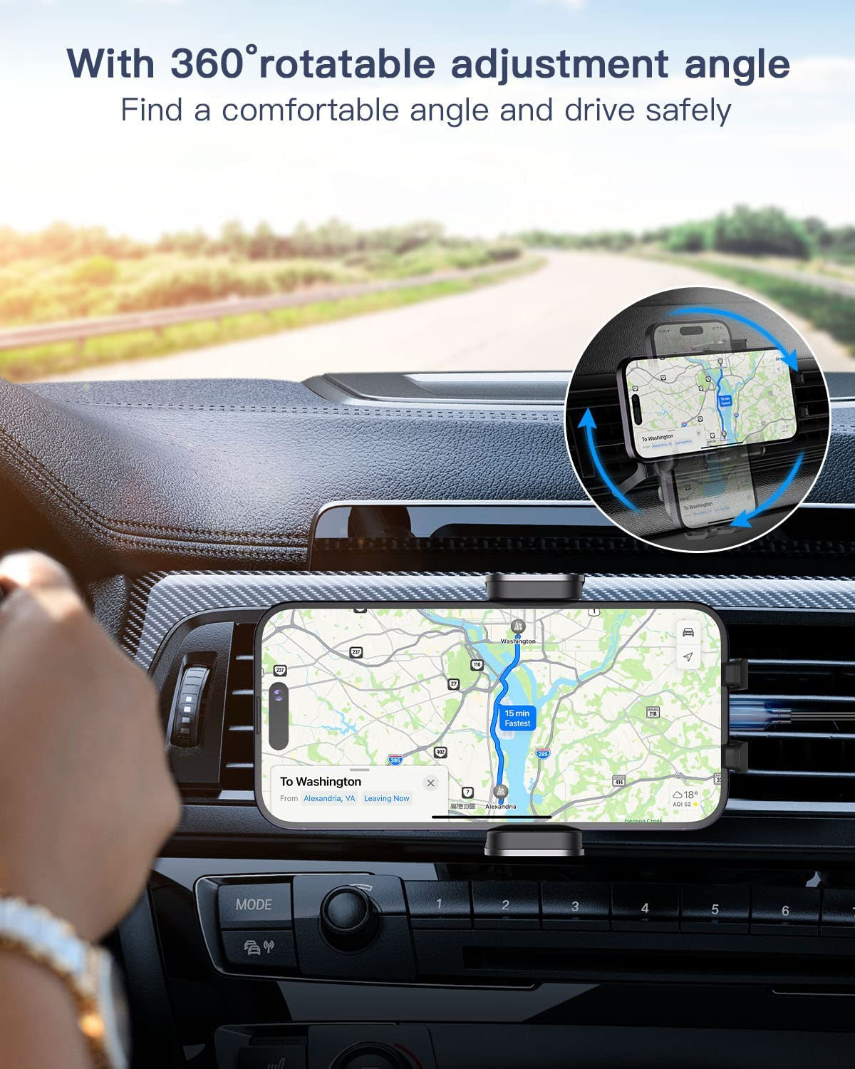 𝟮𝟬𝟮𝟯 𝗡𝗲𝘄 Weetla Wireless Car Charger,Charging Auto-Alignment, Air Vent 360° Adjustable Auto-Clamping Car Phone Holder Mount Wireless Charging for Iphone14/13/12/11/Pro Max/Samsung Galaxy Phone  Shenzhen Caibo Technology Co.,Ltd   