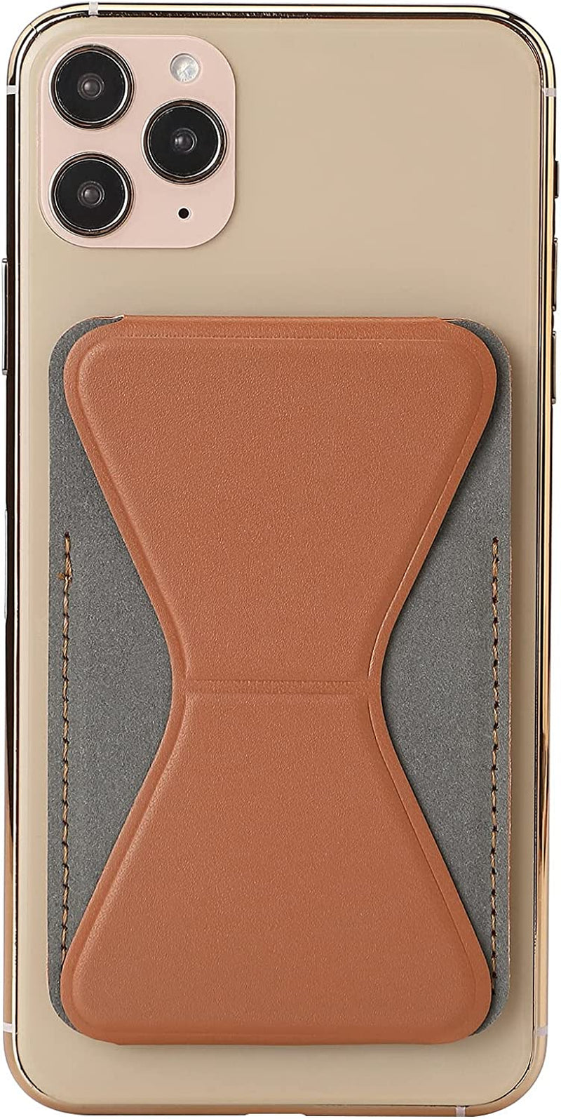 Ambervec Magsafe Wallet Compatible with Iphone 14, Iphone 13 & Iphone 12 Series, Magnetic Wallet Stand for Apple Mag Safe, Leather Magnetic Card Holder for Back of Iphone Pro Max Mini Plus, Yellow  AmberVec Inc. Brown  