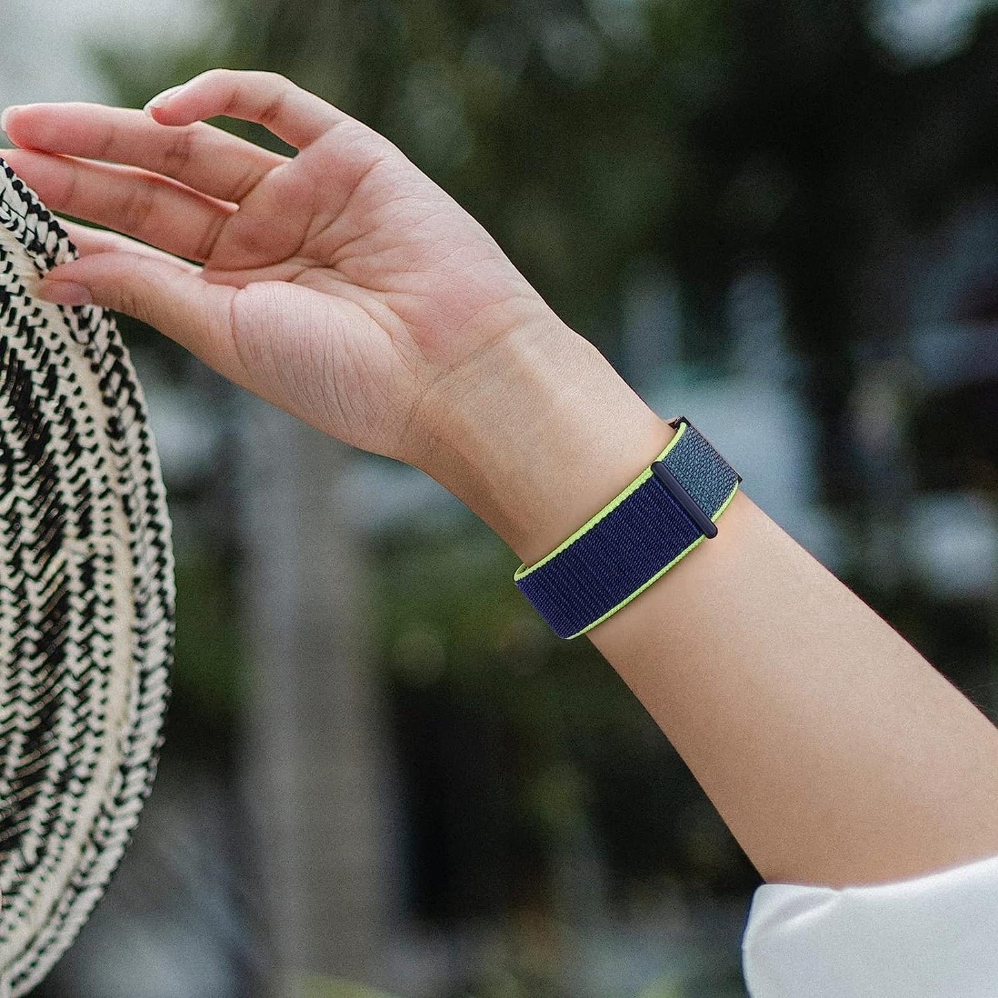 2 Pack Bands for Garmin Venu / Venu 2 plus / Venu Sq Watch Band Women Men, Soft Nylon Adjustable Replacement Wristband Strap for Garmin Vivomove Sport, Vivoactive 3 / 3 Music, Forerunner 645 / 245 Music Smart Watch  Wanme   