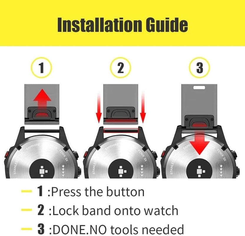 Wscebck 26 22MM Watchband Strap for Garmin 7X 7 Watch Easyfit Stainless Steel Strip Wrist Band for Garmin Fenix 5 5X plus 6 6X Bracelet  Wscebck   
