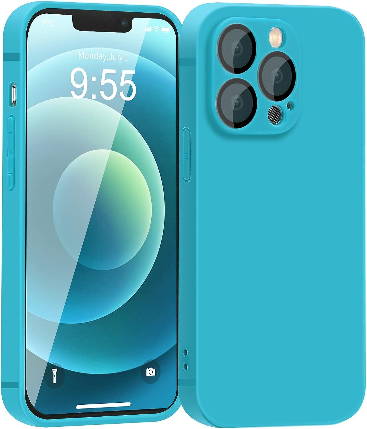 YZR Silicone Case for Iphone 12 Pro Max Case 6.7 Inch, Individual Protection for Each Lens, Liquid Silicone Phone Case with Microfiber Lining (Hawthorn Red)  YZR Fragrant Green  