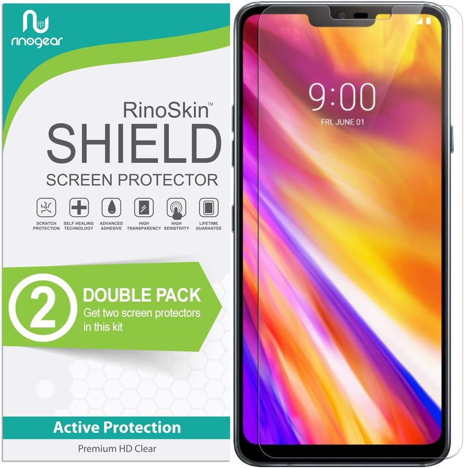 Rinogear (2-Pack Screen Protector for LG V30, V30S Thinq, V30S+ Thinq, V35 Thinq (6" - Inch) Screen Protector Case Friendly Accessories Flexible Full Coverage Clear TPU Film  RinoGear 6.1" - Inch  