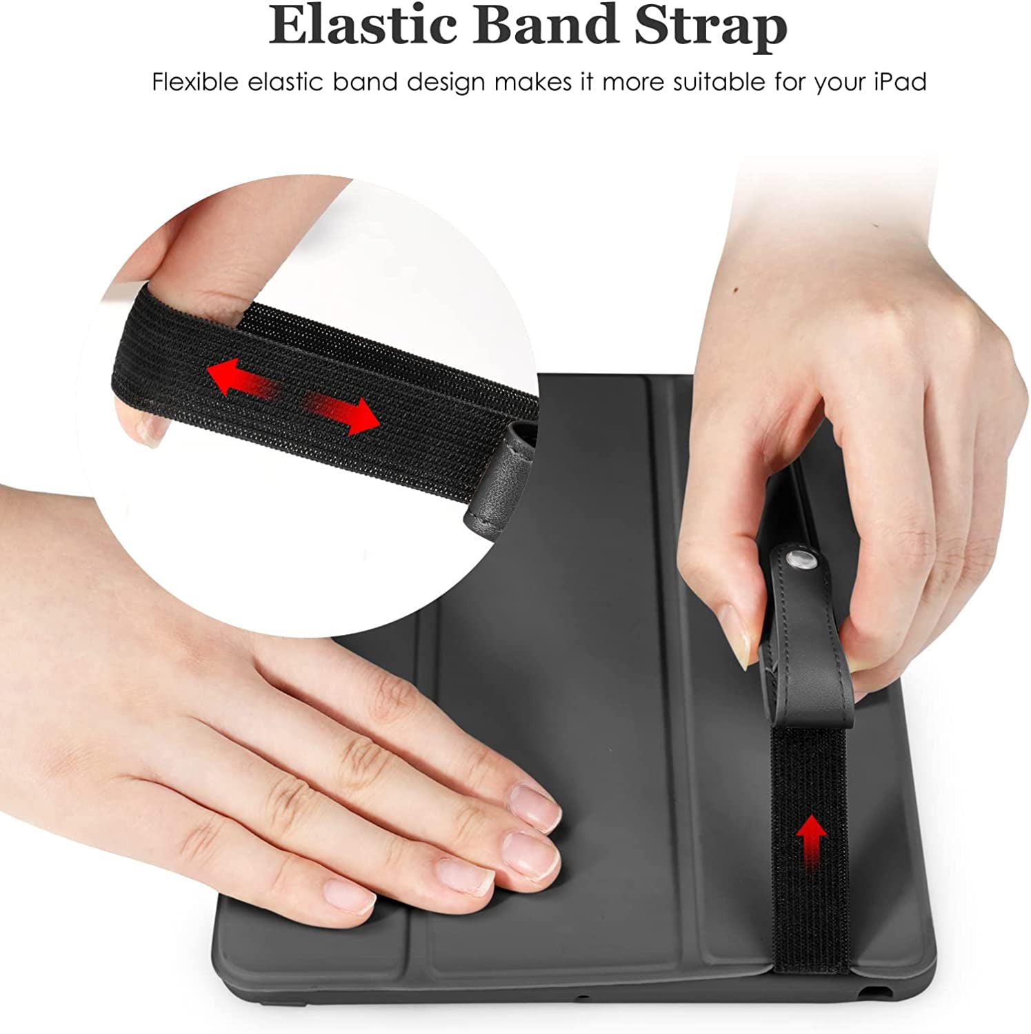 DTTO Pencil Case for Apple Pencil 1St/2Nd Generation, PU Leather Pencil Sleeve Pouch with Detachable Elastic Band for Ipad 9.7"/ 10.2"/ 10.5"/ 10.9"/ 11"/ 12.9" Case, Black  DTTO   