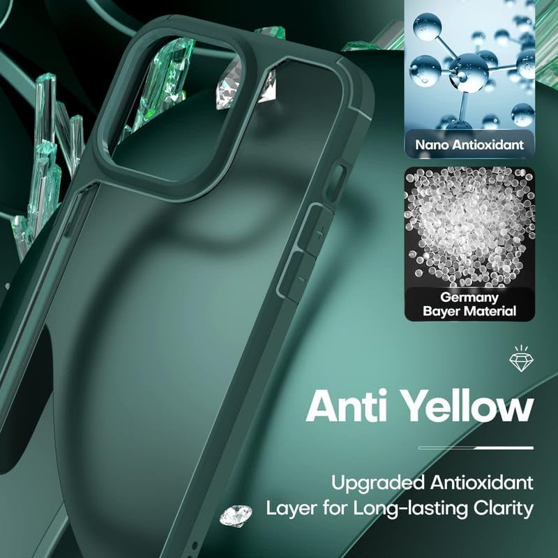 TAURI for Iphone 14 Pro Max Phone Case, [5 in 1] 1X Case [Not-Yellowing] 2X Tempered Glass Screen Protector + 2X Camera Lens Protector, [Military-Grade Drop Protection] Slim Phone Case 6.7 Inch-Green  TAURI   