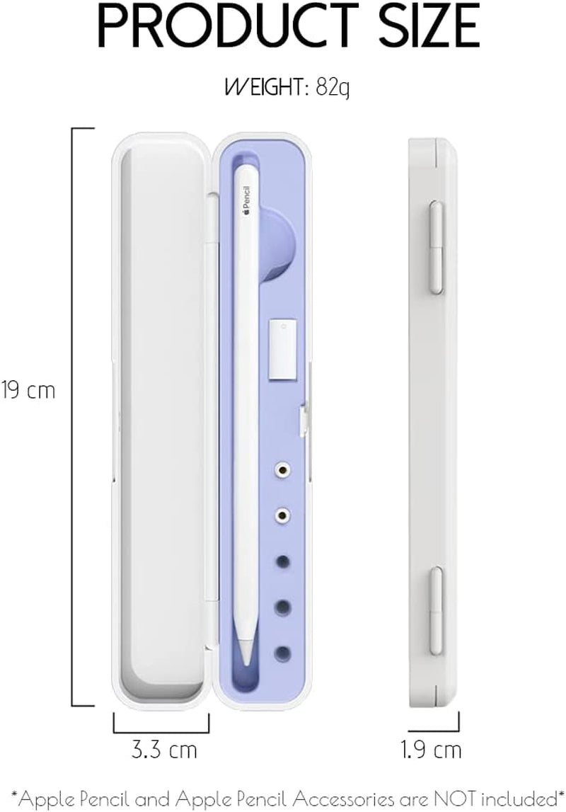 Carrying Case for Apple Pencil 2Nd Gen and 1St Generation - Storage Box with Lid for Apple Pencil - Pen Protective Case for Ipad Pencil - Holder Accessories - Shock-Absorption (Purple)  Meowster   
