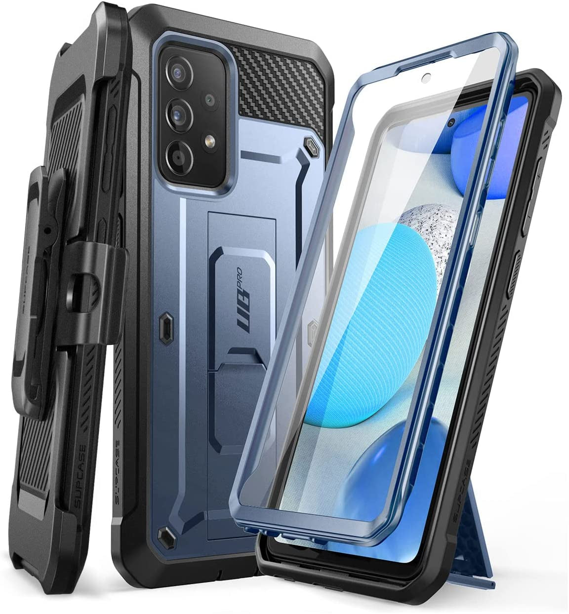 SUPCASE Unicorn Beetle Pro Series Case for Samsung Galaxy A53 5G (2022), Full-Body Rugged Belt-Clip & Kickstand Case with Built-In Screen Protector (Black)  SUPCASE Blue  