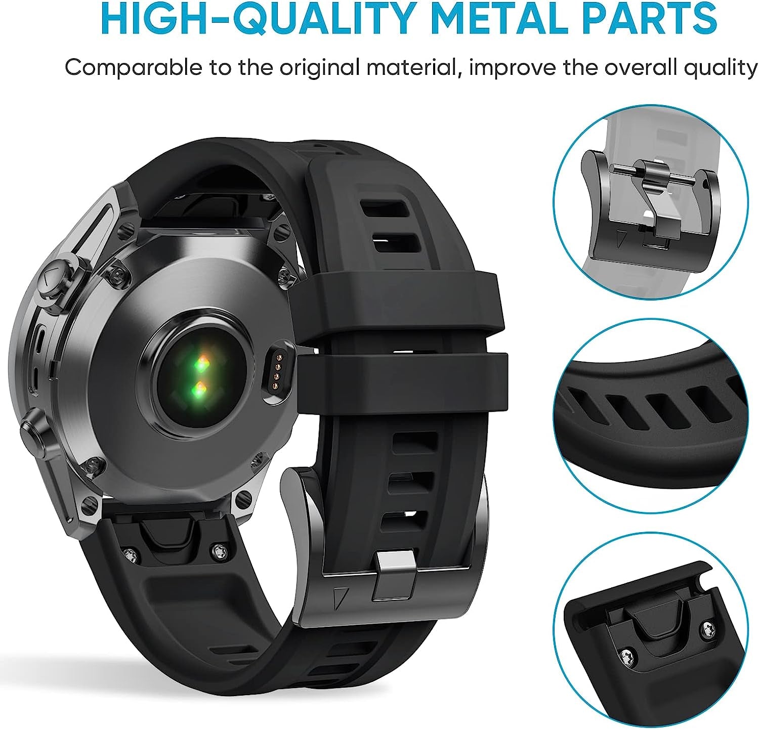 Lepmok 26Mm Band for Garmin Fenix7X/Fenix 7X Solar/Fenix 7X Sapphire Solar/Fenix 6X/Fenix 6X Pro/Fenix 6X Sapphire/Fenix 5X Puls/Fenix 5X Sapphire  lepmok   