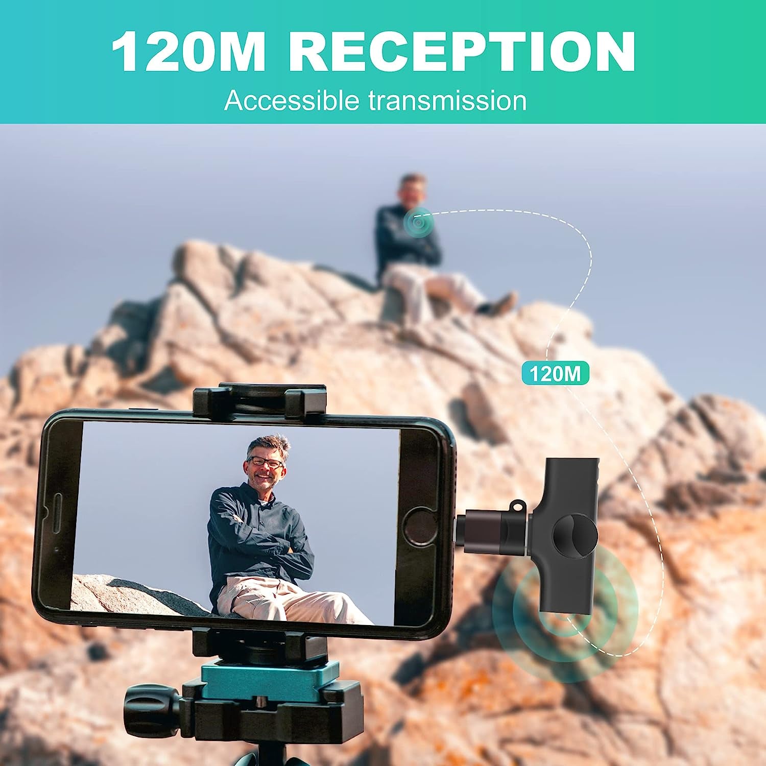 Wireless Lavalier Microphone Clip - Plug & Play Cordless Lapel Mic for Smart Phone, Laptop, Tablet - Active Noise Reduction Technology, Omnidirectional Condenser for Clear Audio Recording - 2-Pack  Generic   