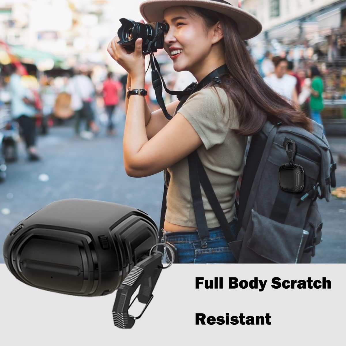 Upgraded Armor Case for Beats Fit Pro 2021,BEILUOJIA Shockproof Protective Beats Fit Pro Earbuds Case Cover with Keychain Accessories for Men Women Black  BEILUOJIA   