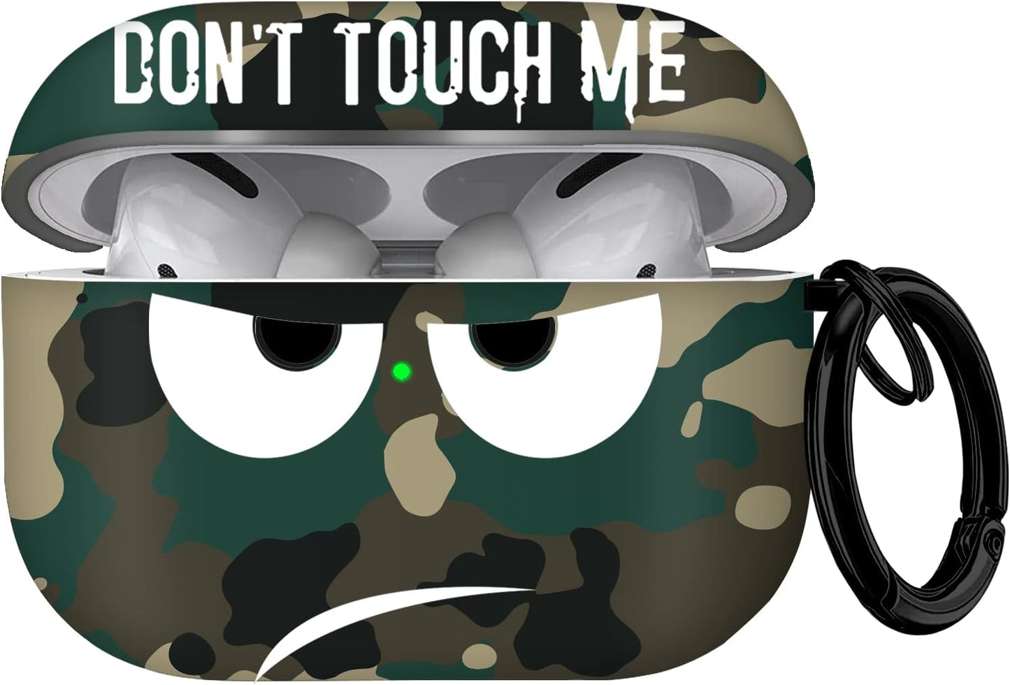Youtec Airpods Pro Case , Don'T Touch Me Airpods Pro Cover with Keychain Soft Cute Shockproof Cover for Women Men Compatible with Airpods Pro 2019 Charging Case -Black  Youtec green  