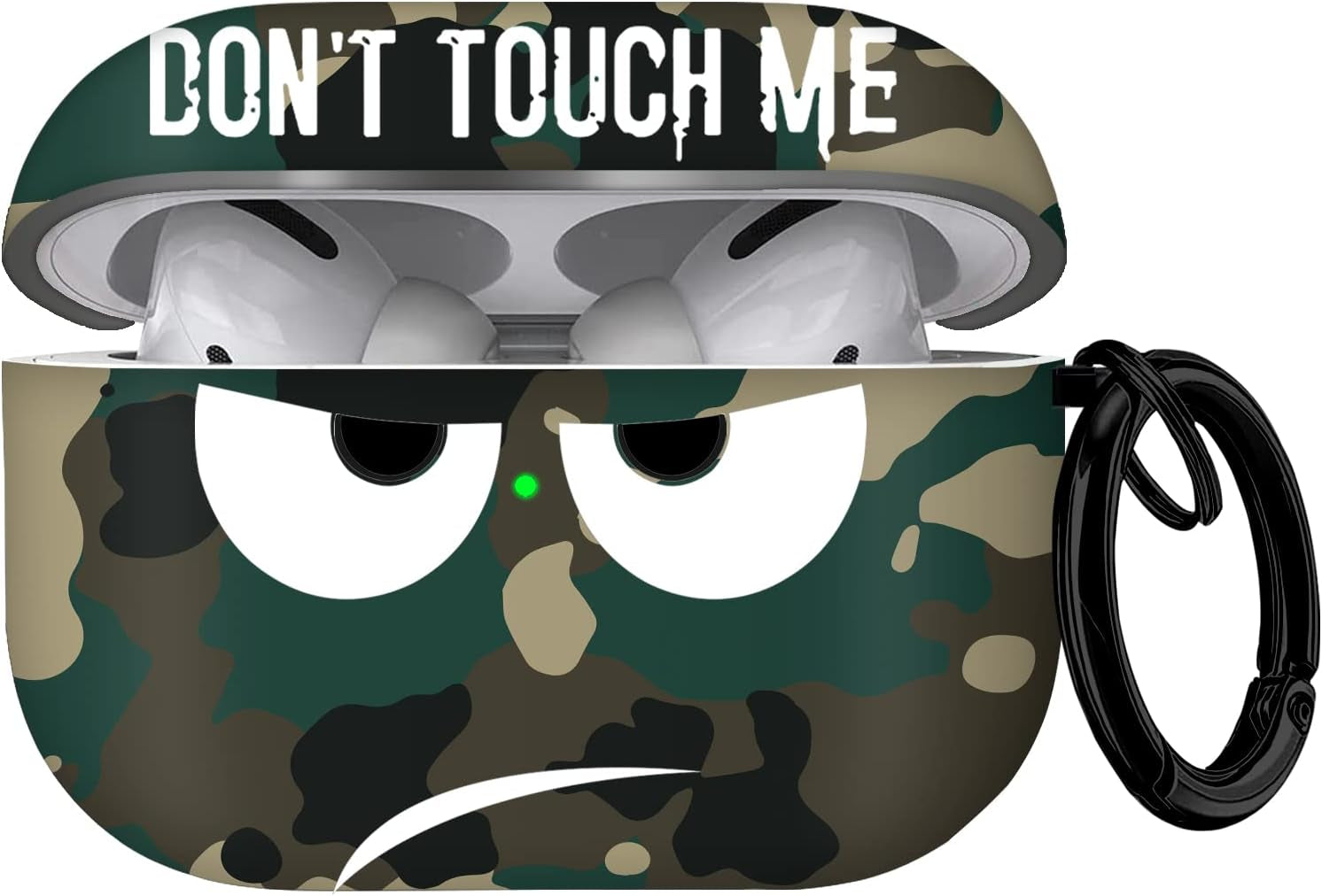 Youtec Airpods Pro Case , Don'T Touch Me Airpods Pro Cover with Keychain Soft Cute Shockproof Cover for Women Men Compatible with Airpods Pro 2019 Charging Case -Black  Youtec green  