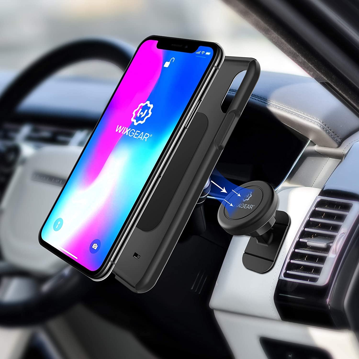 Wixgear Magnetic Mount, Universal Stick-On Dashboard Magnetic Car Mount Holder, for Cell Phones and Mini Tablets with Fast Swift-Snap Technology, Magnetic Cell Phone Mount  WizGear   