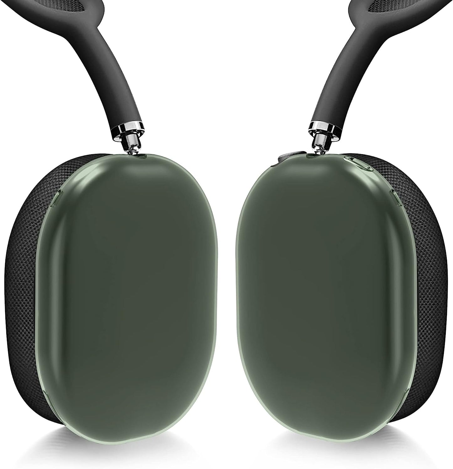 Kwmobile Covers Compatible with Apple Airpods Max Cases - 2X Soft TPU Ear Cup Case Protectors - Green/Transparent  KW-Commerce   