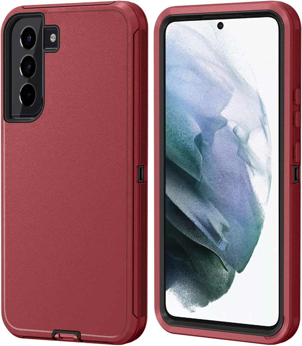 ONOLA Compatible with Galaxy S22 Case 5G,Samsung S22 Case 5G Samsung Galaxy S22 Case 5G Drop Protection Full Body Rugged 3 in 1 Cover Samsung Galaxy S22 Phone Case (6.1") (S22 5G, Black)  ONOLA Red Black  