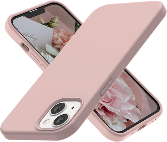 ABITKU Compatible with Iphone 13 Case 2021, Liquid Silicone Soft Gel Rubber Full Coverage Body [With Screen & Camera Protection] Shockproof Drop Phone Case Cover 6.1 Inch (Pink)  ABITKU   