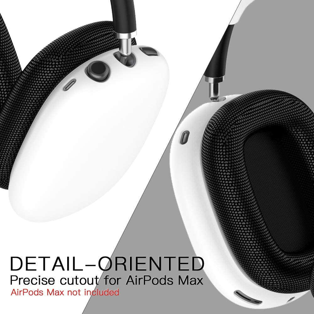 Tucana Silicone Earpads Full Cover Compatible for Airpods Max Headphones, Anti-Scratch Shock Protectors for Airpods Max, Ear Cushions White  TUCANA   