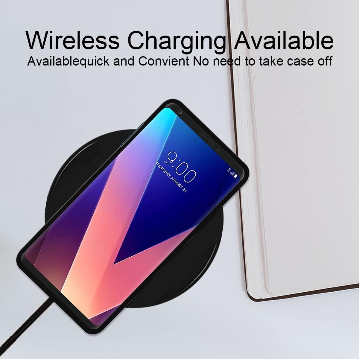 Zaztify Phone Case for LG V30/V30S Thinq/V35 Thinq/V30S+ Thinq/V35+ Thinq/V30+, Purple Butterfly Swirl Incline Coffee Latte Valentine Color Block Shockproof Protective Thin Soft Cover Shell  zaztify   