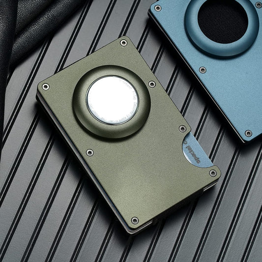 Furid Airtag Wallet (No Airtag), Slim Wallet with Money Clip, Minimalist Wallet for Men Gift, Metal Wallet with Airtag Holder, Mens Wallet for Air Tag  furid   