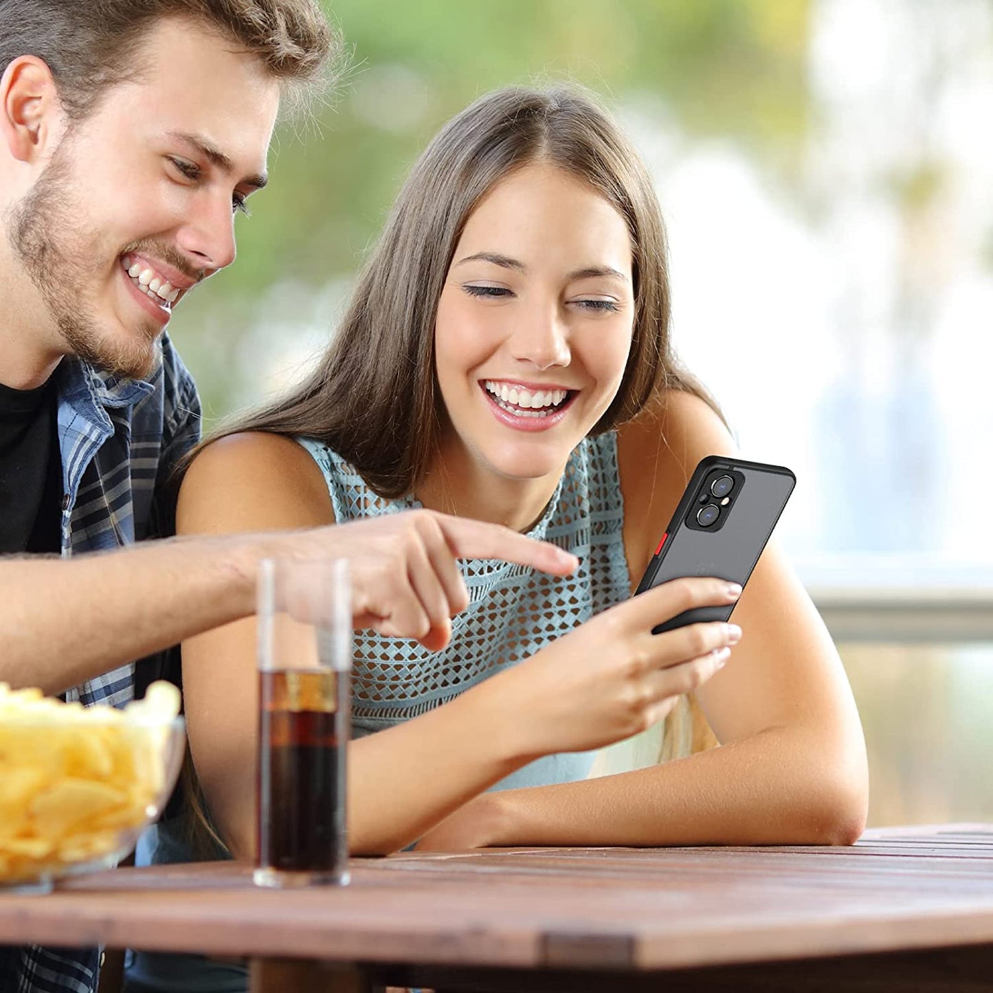 MAKAVO Slim Fit for Oneplus Nord N20 5G Case with Screen Protector [Ultra Thin] [Camera Cover] Full Protection Flexible Bumper Hard Matte PC Back Cover for One plus N20 5G (Black)  MAKAVO   