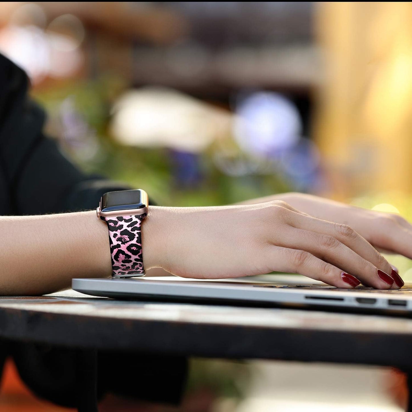 Laffav Compatible with Apple Watch Band 41Mm 40Mm 38Mm Iwatch SE & Ultra & Series 8/7/6/5/4/3/2/1 for Women Men, Sexy Leopard, S/M  Laffav   