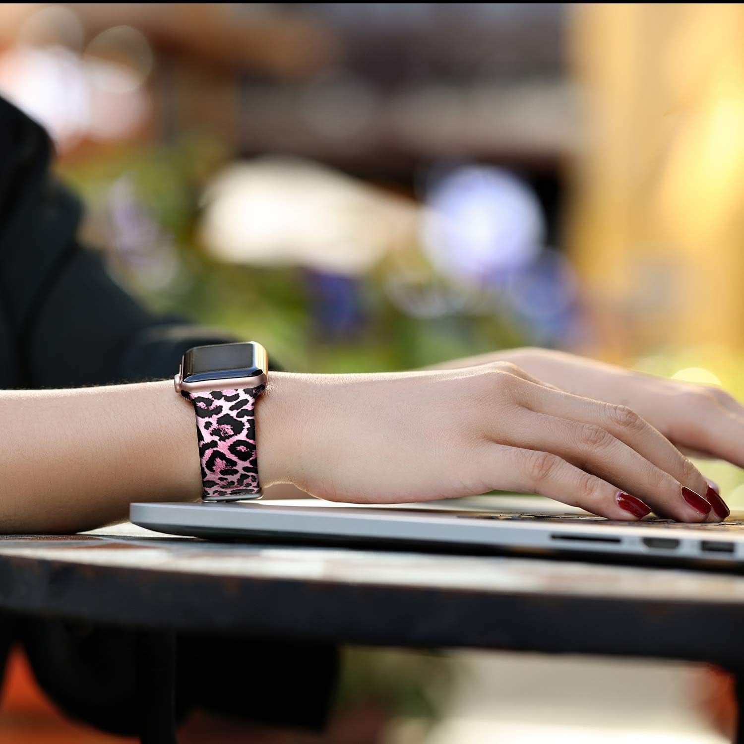 Laffav Compatible with Apple Watch Band 41Mm 40Mm 38Mm Iwatch SE & Ultra & Series 8/7/6/5/4/3/2/1 for Women Men, Sexy Leopard, S/M  Laffav   