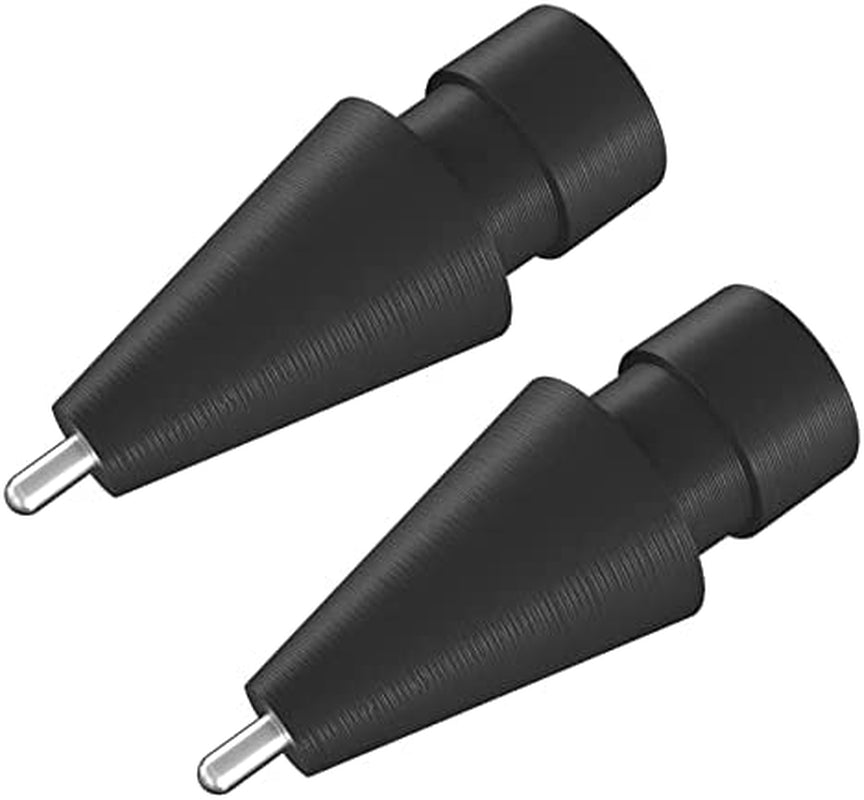 Wear Out Resistance Paper-Feel Writing Soft Pencil Tips Compatible with Apple Pencil Gen 1St,2Nd, Noiseless Pencil Nibs Fits for Apple Ipad Pro Pen, Upgraded Full Clear, 2 Pack  BPOPO Black 0.03 Inch 