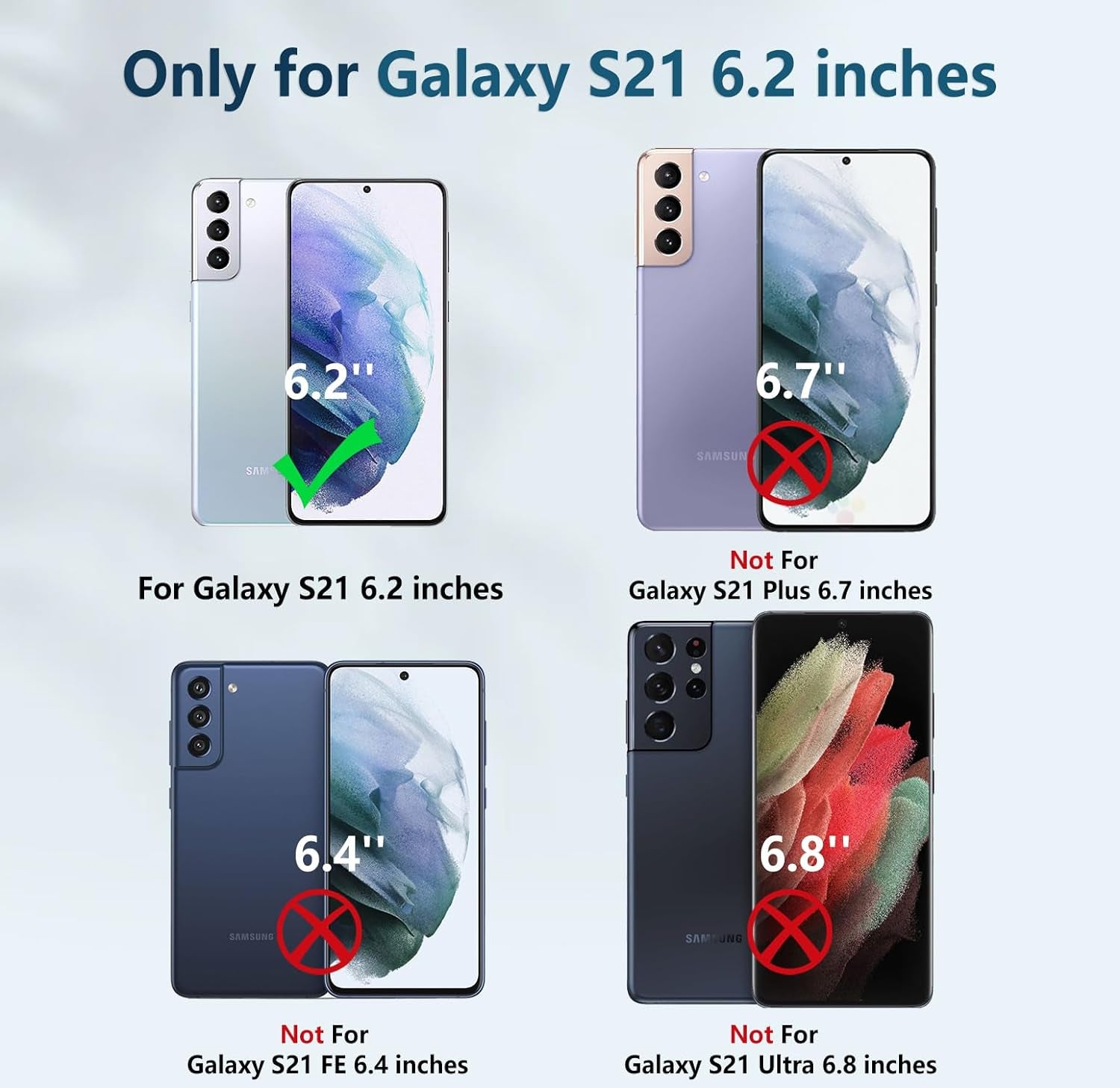 FNTCASE for Samsung Galaxy S21 Case: Heavy Duty Shockproof Phone Cover with Kickstand | Durable Protective Shockproof Cases Rugged Military Grade Drop Proof Protection 6.2" Matte Shell Black  FNTCASE   