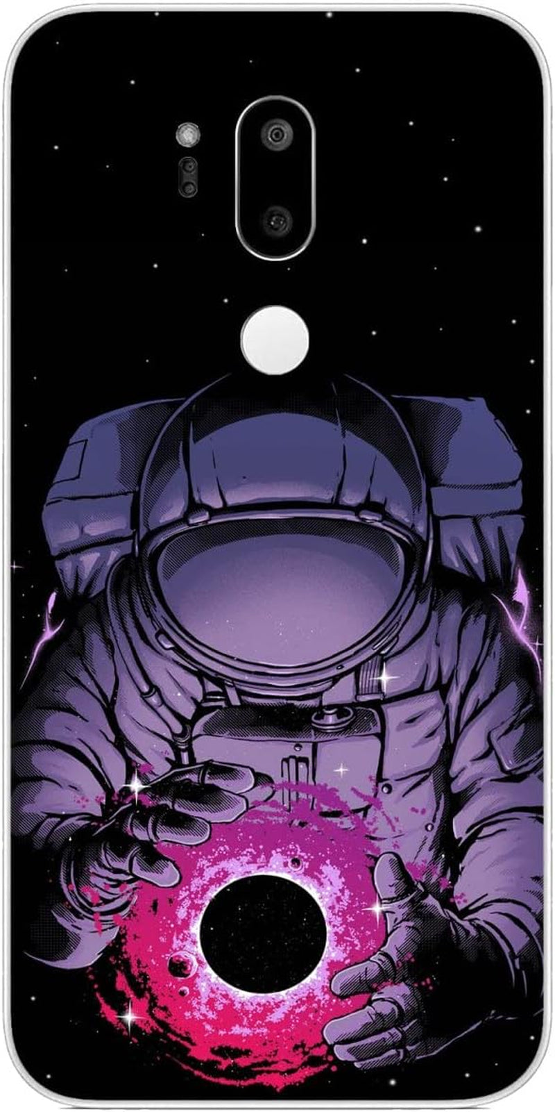 Compatible with LG G7 | LG G7 Thinq | LG G7 Fit | LG G7 One Case Cute Cartoon Astronaut Cosmonaut 355 Cool Kids Girls Women Man Soft Flexible TPU Silicone Phone Case Clear  PTGVCTA Astronaut Cosmonaut Cute Cartoon 386  