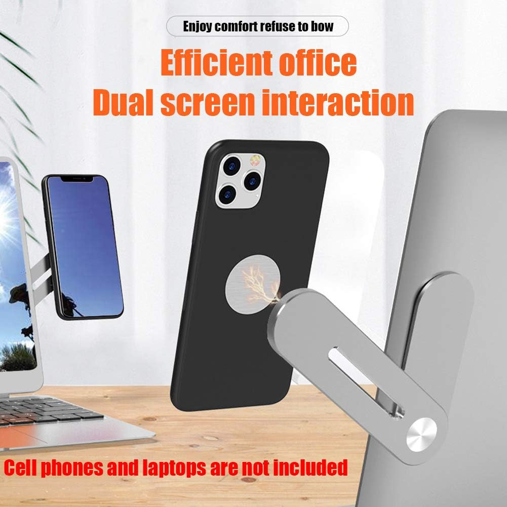 Magnetic Suction Laptop Stand Mount Holder Live Stream Computer Accessorie,Phone Holder Aluminum Shrink Bracket,Studying Working Watching Movie Gaming Doing Live Stream Space Saving  dgyl88   