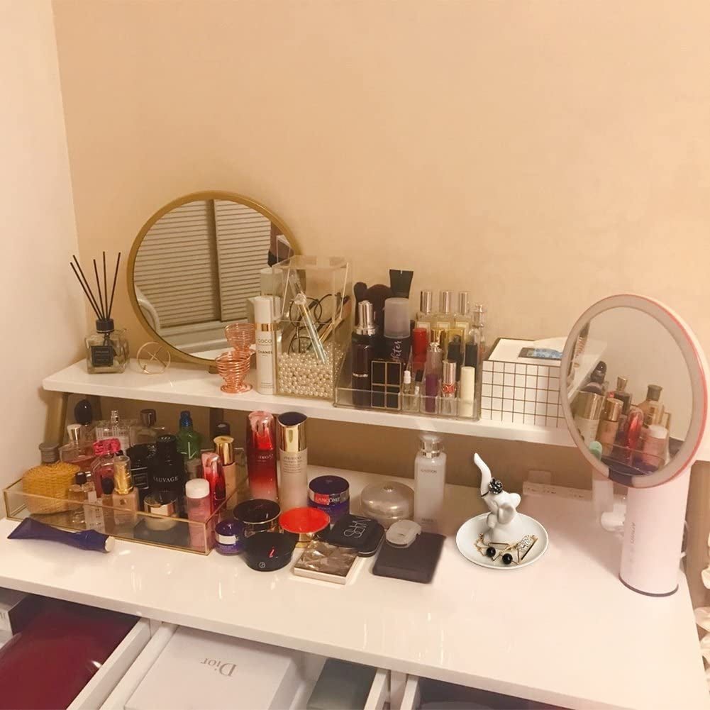 HOME SMILE Elephant Ring Dish Holder for Jewelry,Elephant Gifts for Women Chritsmas,Engagement Wedding Trinket Trays,Ceramic White  QY   