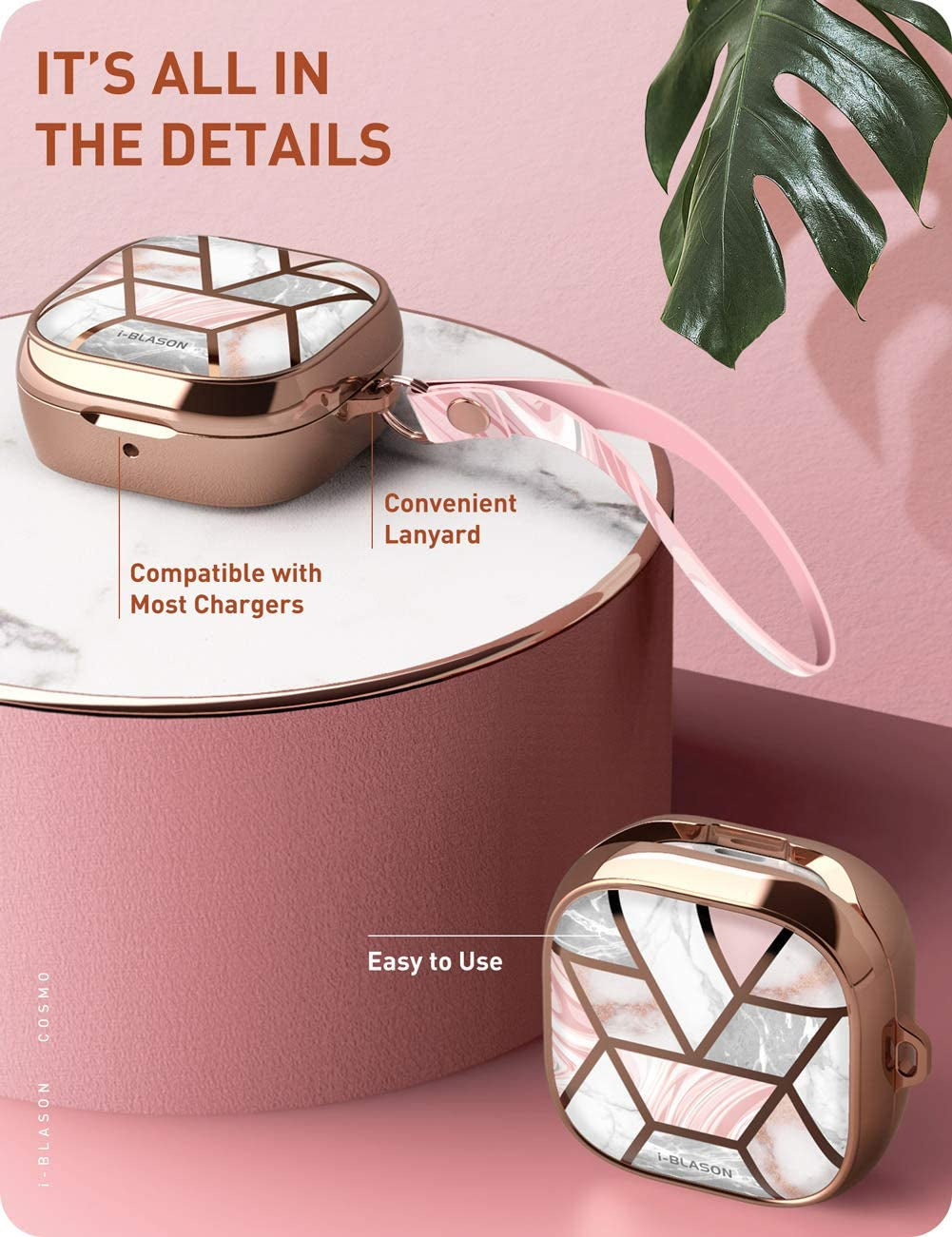 I-Blason Cosmo Series Case for Galaxy Buds2 Pro (2022)/ Galaxy Buds 2 (2021)/ Galaxy Buds Pro (2021)/ Galaxy Buds Live, 360° Protective Stylish Galaxy Buds Case (Marble)  i-Blason   