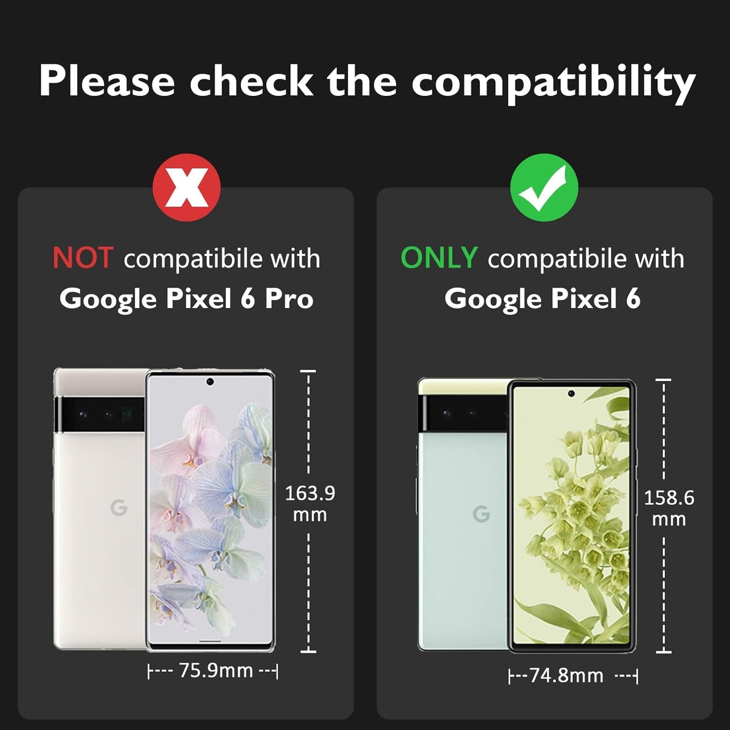 Doeboe for Google Pixel 6 Case, Phone Case for Google Pixel 6 5G (2021), Rugged Sleeve Cover for Pixel 6 6.4 In, Shockproof Slim Soft TPU, Wireless Charging Support [Only for Pixel 6] (Black)  doeboe   