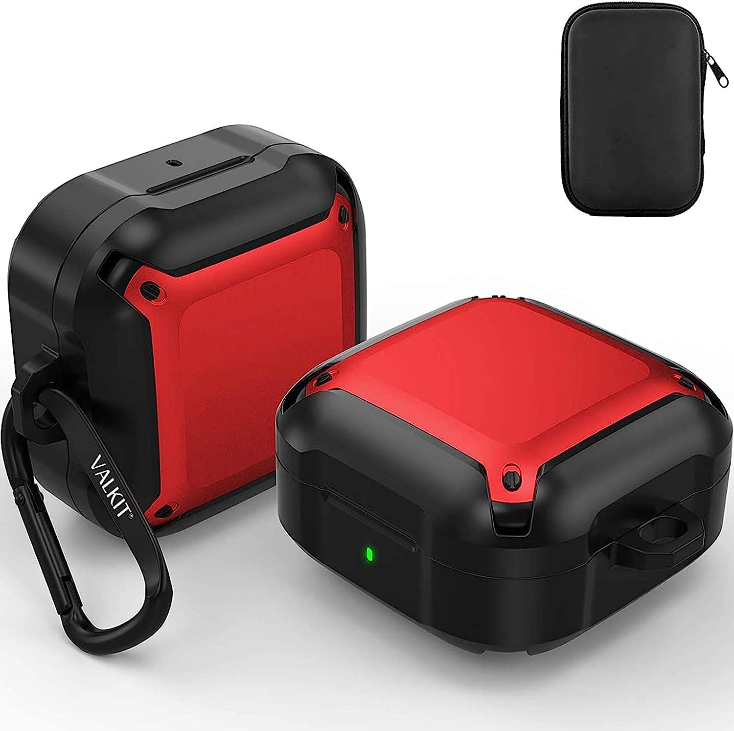 Valkit Compatible Samsung Galaxy Buds2 Pro Case(2022)/Galaxy Buds 2 Case 2021/Galaxy Buds Pro/Galaxy Buds Live 2020 Case Rugged Protective Earbuds Cover with Keychain/Zipper Box for Men Women  VKT   