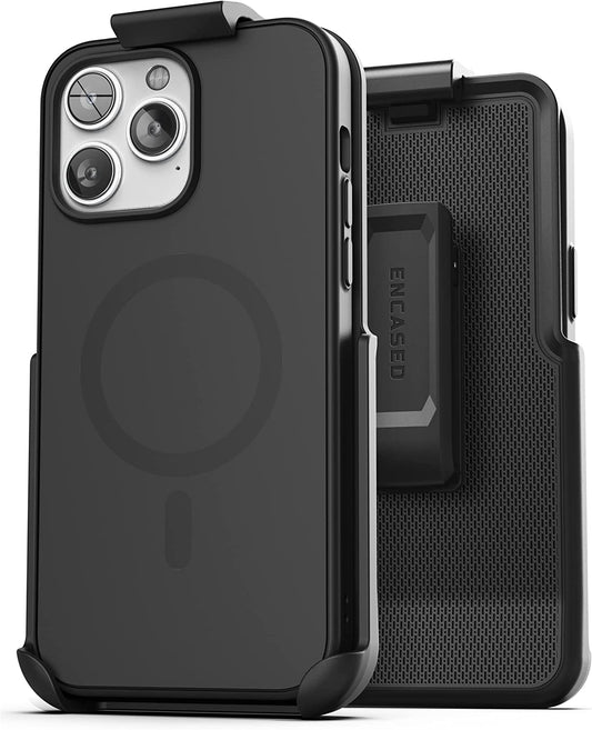 Encased MAG Slimshield Designed for Iphone 14 Pro Max Case with Belt Clip Holster - Compatible with Magsafe Accessories (Matte Black)  Encased   