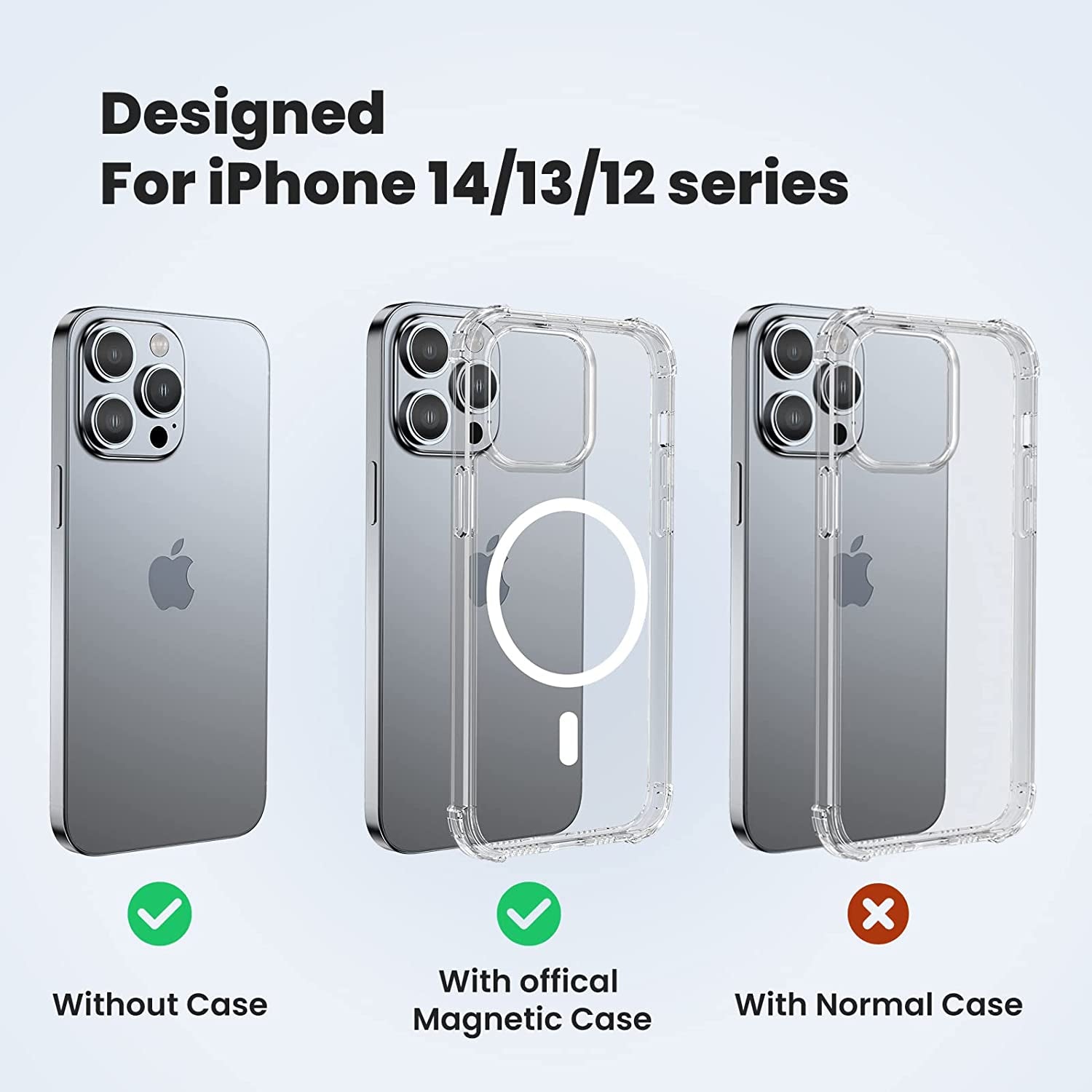 SQERO Magnetic Card Wallet with Foldable Stand for Iphone, Leather Magnetic Wallet for Iphone 14 Iphone 13 Iphone 12, Iphone Wallet Fit 4-6 Cards - Black  SQERO   