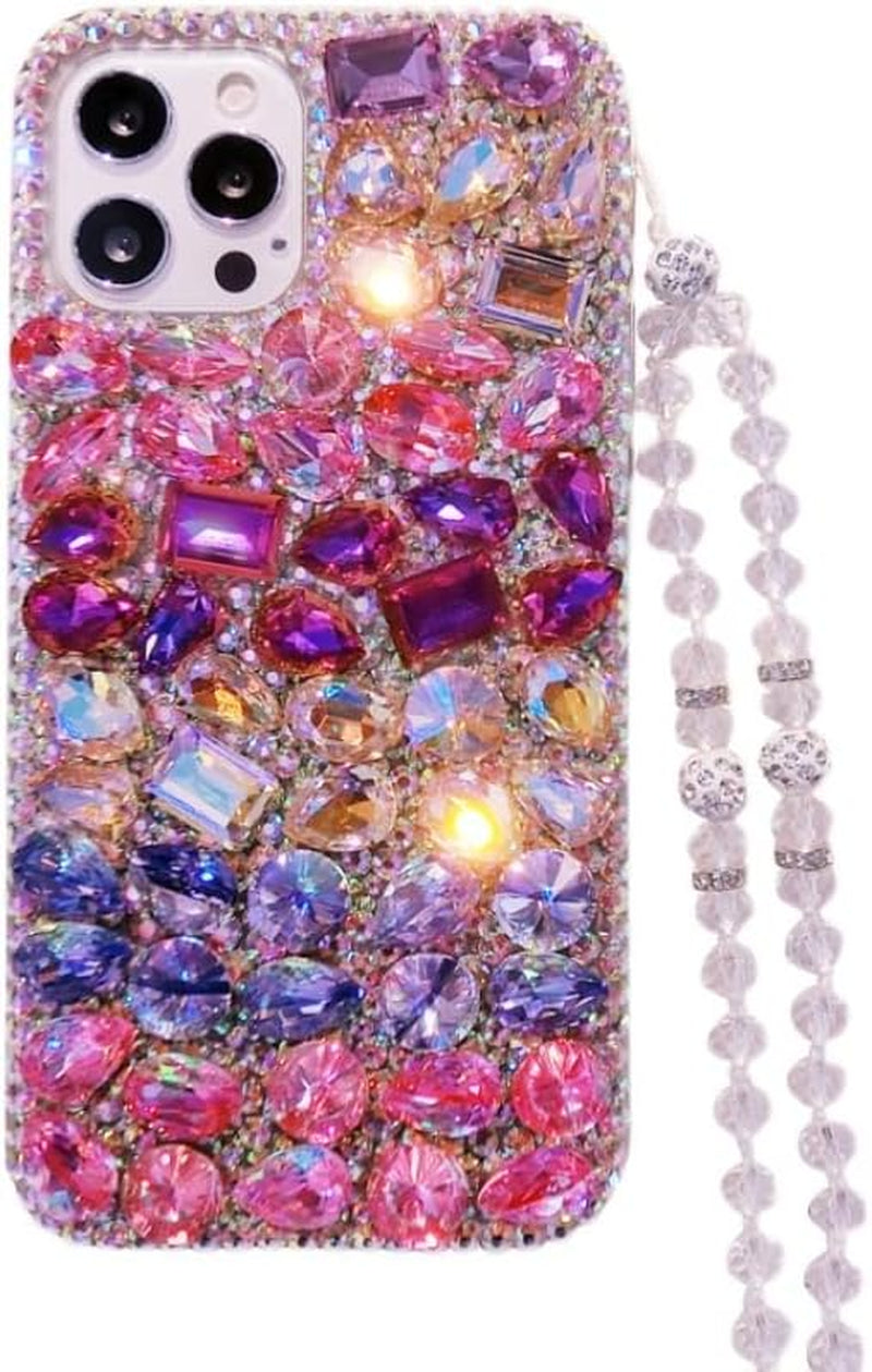 Redecarie for LG G8/LG G8 Thinq Case,Colorful Crystal Stone Shiny Sparkle Diamond Bling Glitter Rhinestone Gems Women Girls Phone Case for LG G8/LG G8 Thinq  redecarie   